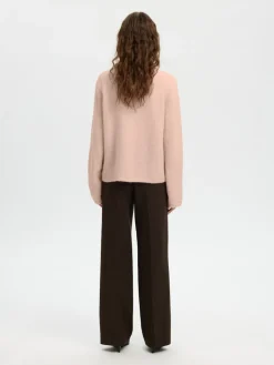 Selected Femme naisten neuletakki SLFLULU NEW LS KNIT CARDIGAN, Pale Dogwood Melange