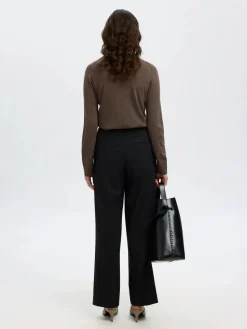 Selected Femme Naisten Neulepaita, Slfthea LS Knit Merino O-Neck Noos Delicioso