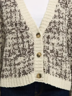 Selected Femme naisten neuletakki, SLFLINDSAY LS KNIT V-NECK CARDIGAN Birch Delicioso