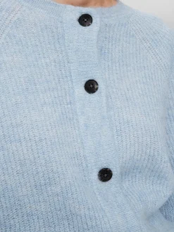 Selected Femme, Naisten Neuletakki, Lulu LS Knit Short Cardigan Vaaleansininen