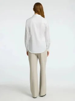 Selected Femme naisten paitapusero, SLFROMIE LS FITTED SHIRT Bright White