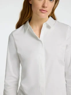 Selected Femme naisten paitapusero, SLFROMIE LS FITTED SHIRT Bright White