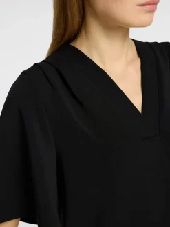 Selected Femme naisten paita, SLFTENNY SS V-NECK TOP Musta