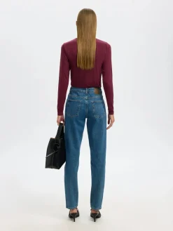 Selected Femme Naisten Paita, SLFMANJA LS HIGH NECK NOOS Fig