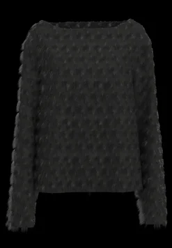 Selected Femme naisten paita, SLFMARION LS BOAT NECK TOP B Black