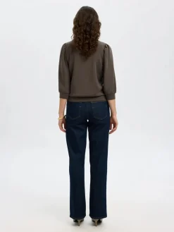 Selected Femme Naisten Pusero, SLFTENNY 3/4 SWEAT TOP NOOS Delicioso