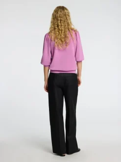 Selected Femme Naisten Pusero, SLFTENNY 3/4 SWEAT TOP NOOS Vadelma