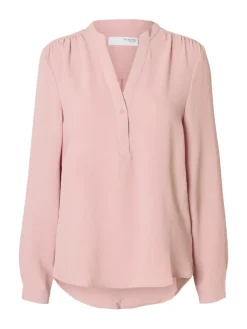 Selected Femme Naisten Pusero, SLFMIVIA LS TOP B Vaaleanpunainen