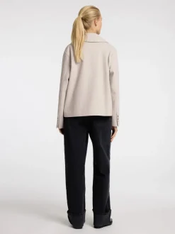 Selected Femme naisten takki, SLFALMA SHORT WOOL JACKET Vaalea Beige