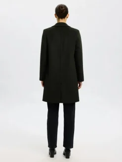 Selected Femme naisten takki, SLFSASJA LANO COAT Deep Depths Melange