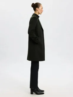 Selected Femme naisten takki, SLFSASJA LANO COAT Deep Depths Melange