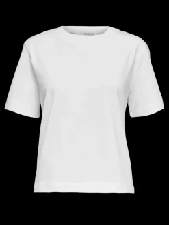 Selected Femme Naisten T-Paita, SLFESSENTIAL SS BOXY TEE NOOS Bright White