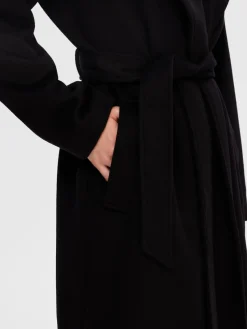 Selected Femme Villakangastakki, SLFROSA WOOL COAT Musta