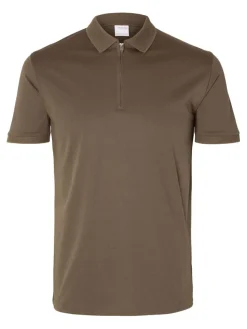 Selected Homme Fave Zip Polo Keskiruskea