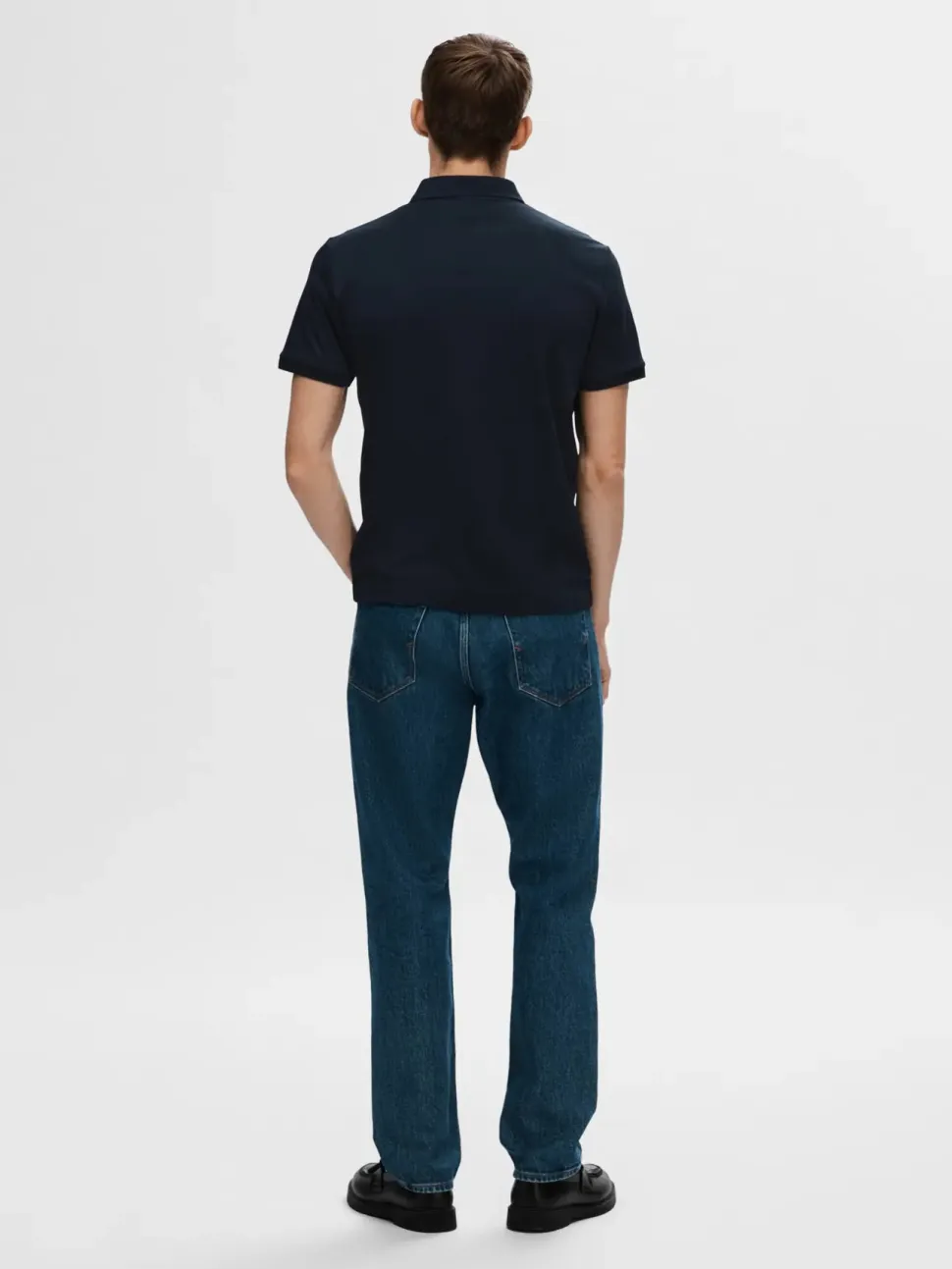 Selected Homme Fave Zip Polo Sky Captain