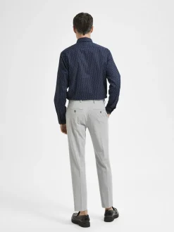 Selected Homme Miesten Housut, LIAM TRS FLEX NOS Vaaleanharmaa