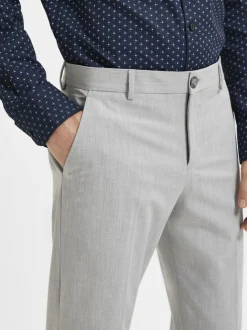 Selected Homme Miesten Housut, LIAM TRS FLEX NOS Vaaleanharmaa