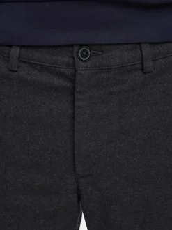 Selected housut, MILES BRUSHED PANTS Tummanharmaa