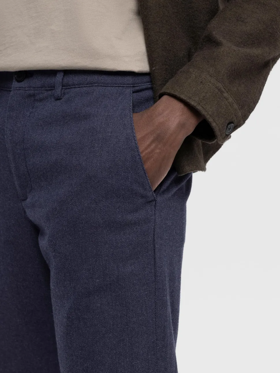 Selected housut, MILES BRUSHED PANTS Navy