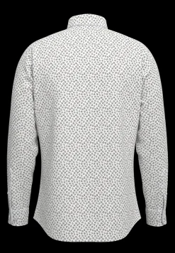 Selected kauluspaita SLHSLIM-Performance Shirt LS AOP, Bright White Multi D