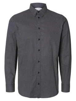 Selected kauluspaita, SLIM SOHO AOP SHIRT Sininen Kuosi