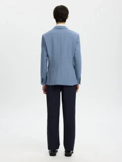 Selected Miesten Bleiseri Slim Aitor Jersey Blazer, vaaleansininen