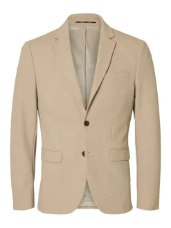 Selected miesten bleiseri SLIM-AITOR Jersey BLZ Flex, hiekka