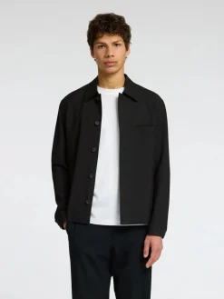 Selected miesten bleiseri, ROBERT OVERSHIRT Black