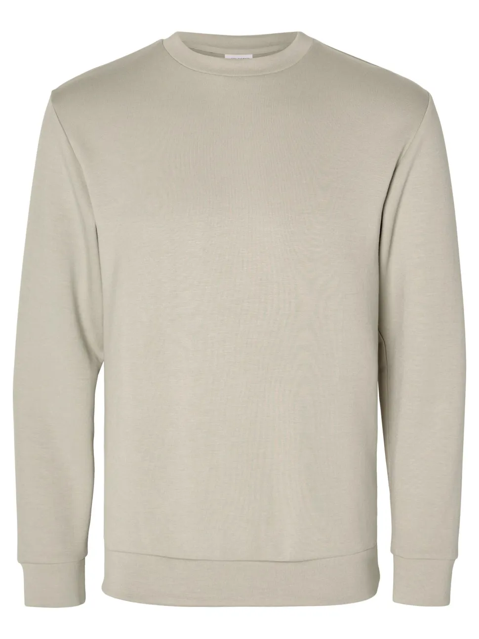 Selected miesten college, MANUEL SOFT CREW NECK Beige