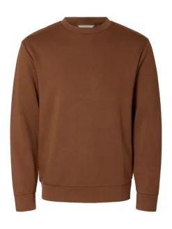 Selected miesten college, MANUEL SOFT CREW NECK Soft Silt