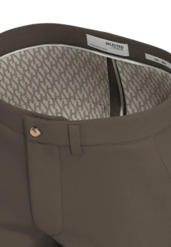 Selected, Miesten Housut, NEW MILES FLEX CHINO NOS Tummanruskea