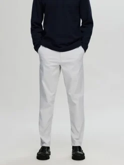 Selected, Miesten Housut, NEW MILES FLEX CHINO NOS Valkoinen