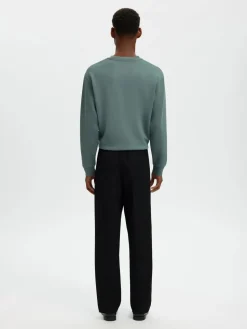 Selected miesten housut, SLH LOOSE FINN FLEX PANTS Black