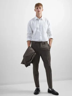 Selected Miesten Housut SLIM AITOR TROUSER NOS Ruskea Kuosi