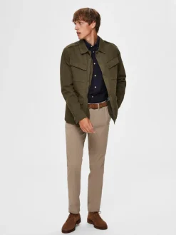 Selected Miesten Housut, Slim Miles Flex NOS Beige