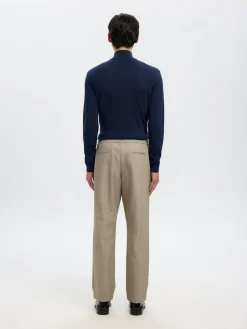 Selected miesten housut SLH196-Straight Robert String Pant, Sand