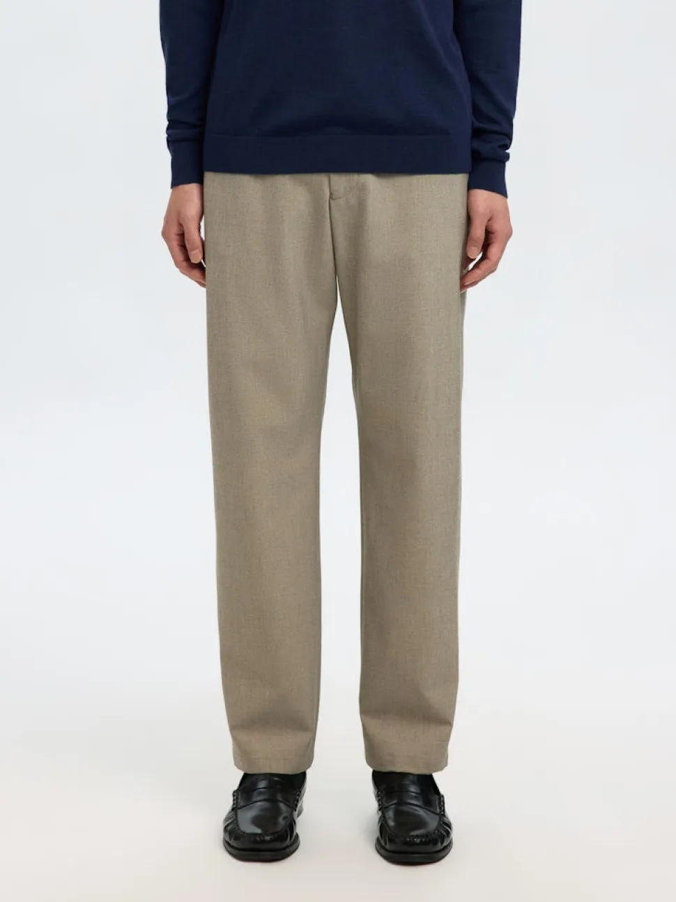 Selected miesten housut SLH196-Straight Robert String Pant, Sand