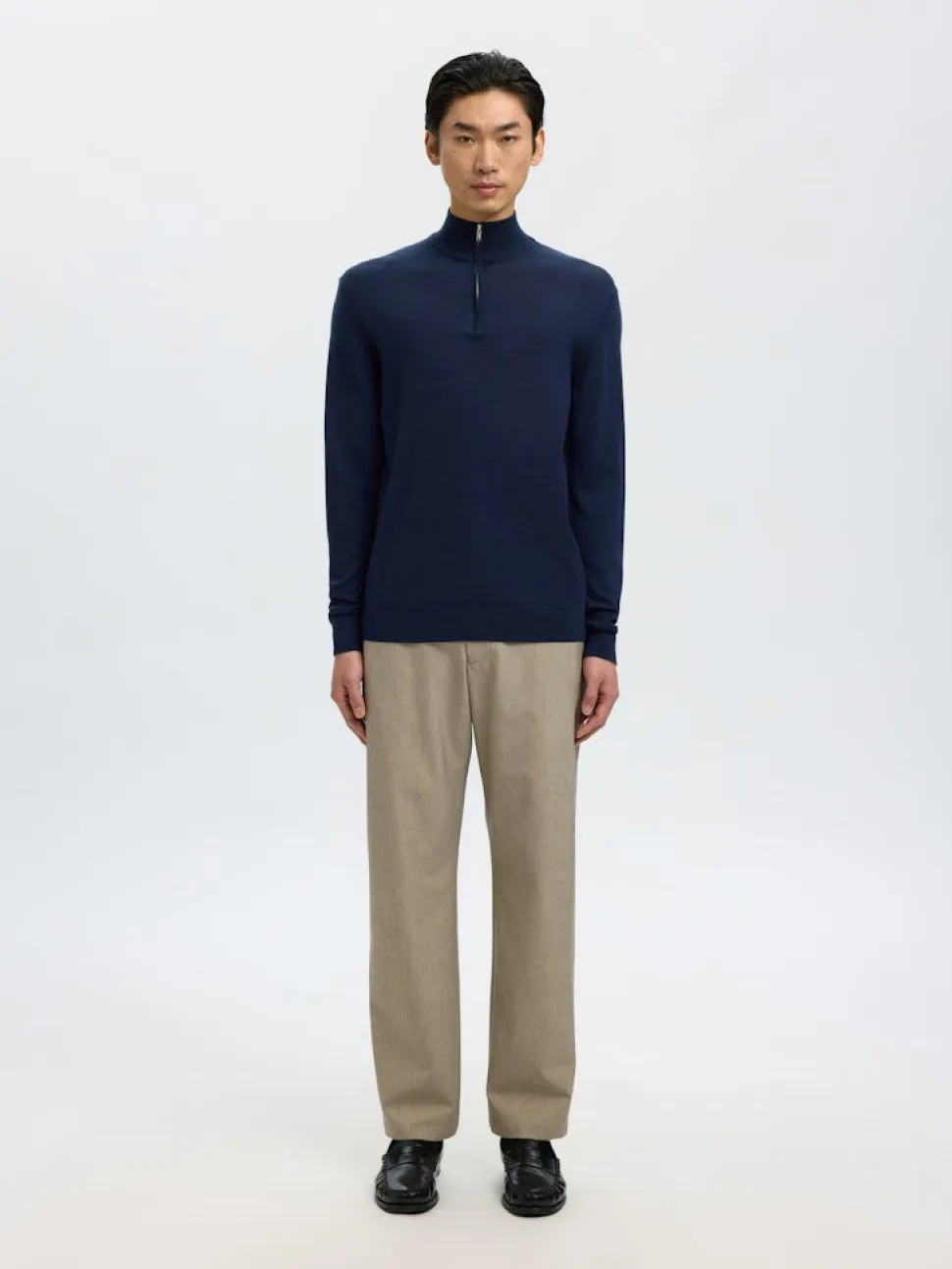 Selected miesten housut SLH196-Straight Robert String Pant, Sand