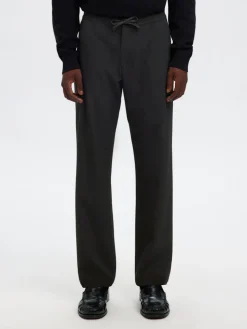 Selected miesten housut SLH196-Straight Robert String Pant, musta