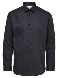 Selected Miesten Kauluspaita ETHAN SLIM Musta