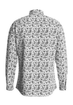 Selected Miesten Kauluspaita, SLIM PERFORMANCE AOP SHIRT Valkopohjainen Kuosi