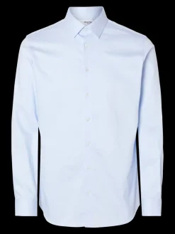 Selected Miesten Kauluspaita, SLIM PERFORMANCE SHIRT NOS Light Blue