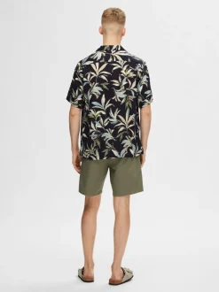 Selected miesten kauluspaita, REGNOA SS RESORT Sininen Kuosi