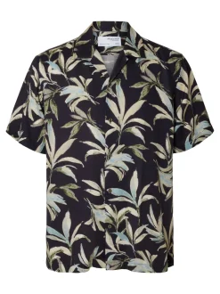 Selected miesten kauluspaita, REGNOA SS RESORT Sininen Kuosi