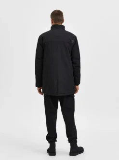 Selected Miesten Lyhyt Talvitakki, PEEL COAT NOS Musta