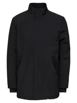 Selected Miesten Lyhyt Talvitakki, PEEL COAT NOS Musta