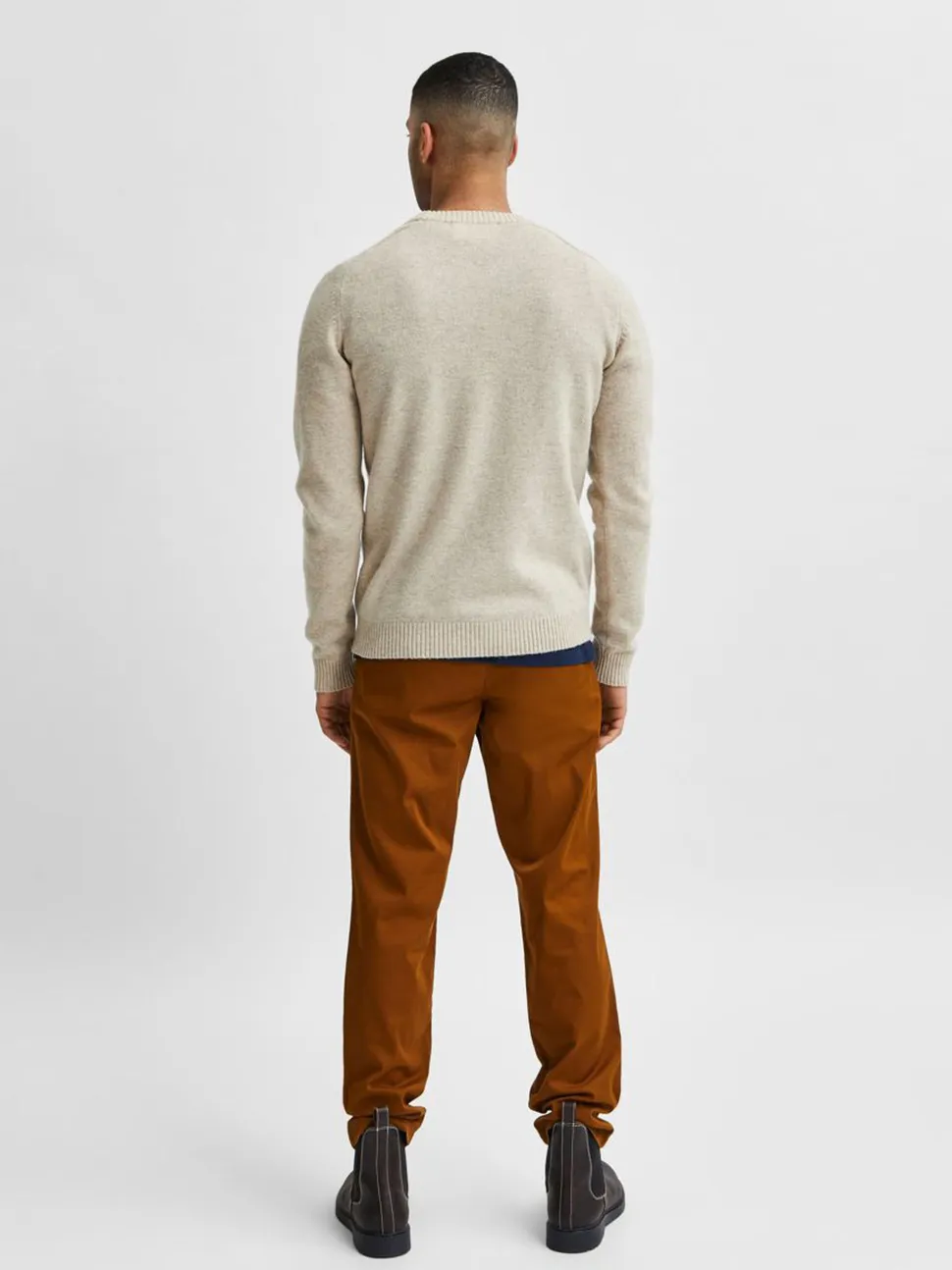 Selected Miesten Neule, Coban Lambs Nos Luonnonvalkoinen