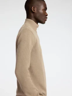 Selected Miesten Neulepusero DANE LS KNIT STRUCTURE HALF ZIP, Kelp