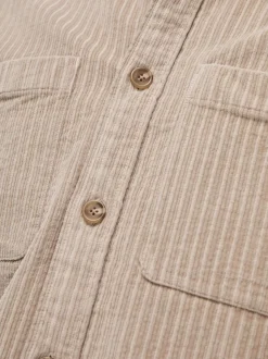 Selected miesten paita, K PEDER CORDUROY OVERSHIRT Beige