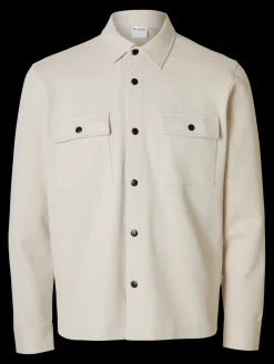 Selected Miesten Paitatakki Jackie Sweat Jacket Oatmeal